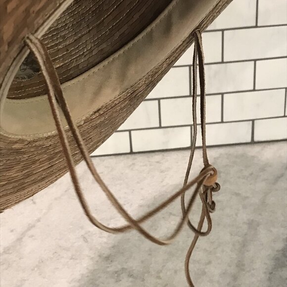 Tula Hat Cowboy Straw Western Brown Wide Brim Chin Cord Adjustable Mens Outdoor - Picture 5 of 8